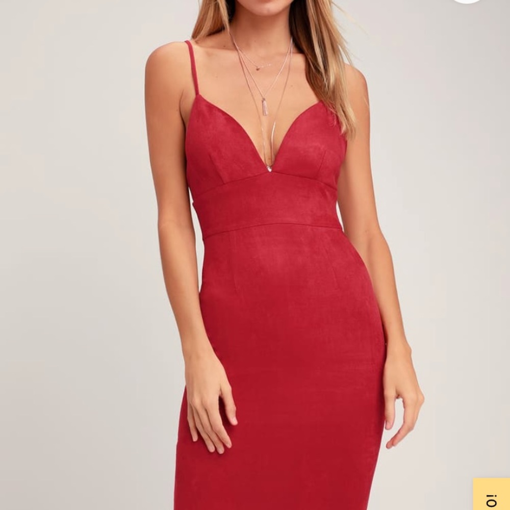 Red lulus midi dress